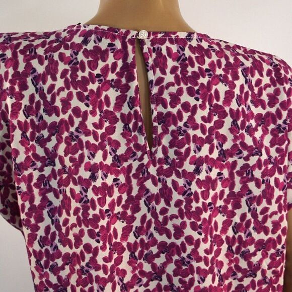 Halogen Sleeveless Top Women Size Medium Pink Purple Print - Picture 7 of 10